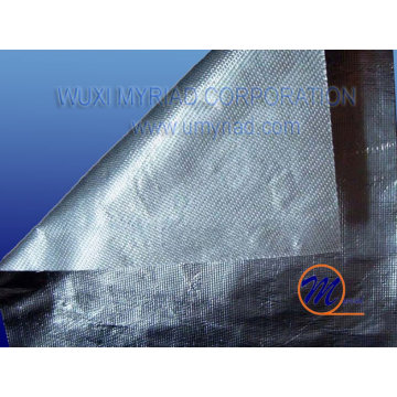tela de fibra de vidrio de papel de aluminio ignífugo con malla / tela de fibra de vidrio con respaldo de papel de aluminio